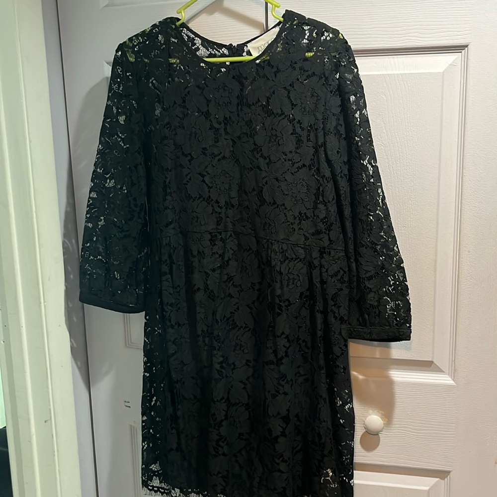 Black lace dress.
